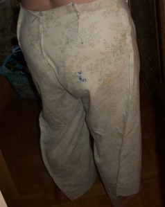 Second Pants Drafting Muslin:Back View